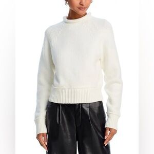 Good American Cream Mock Neck Sweater